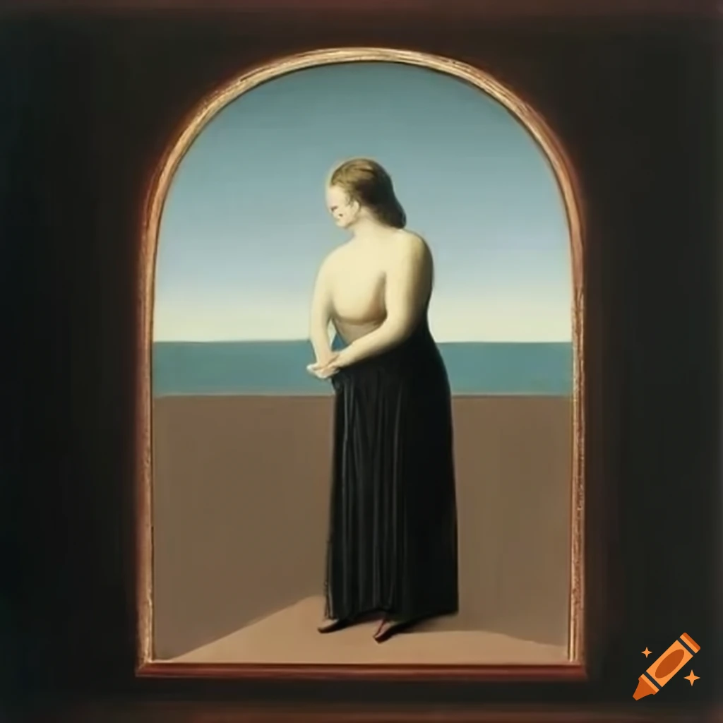 Painting with a mirror by René Magritte