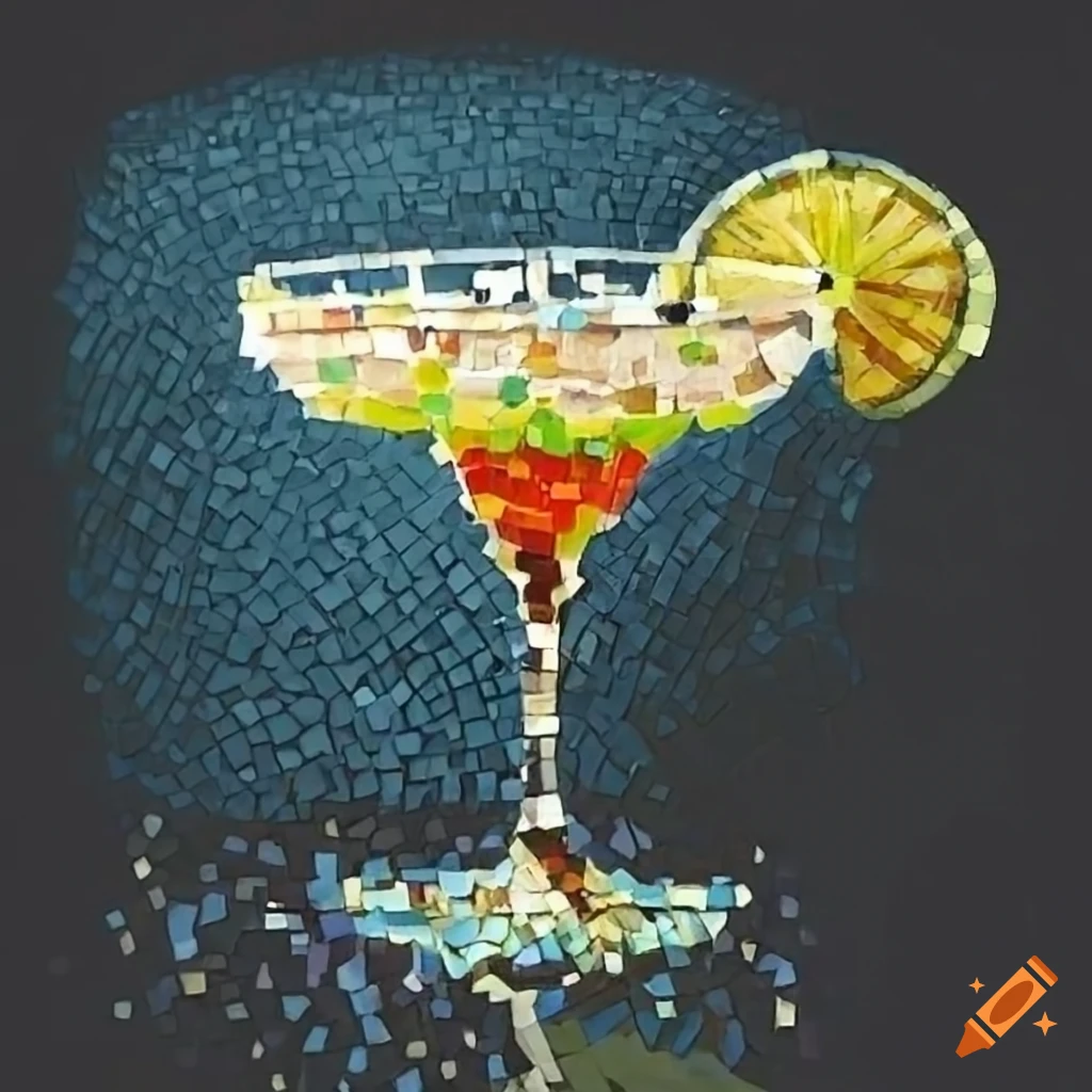 Margarita mosaic made with tiles