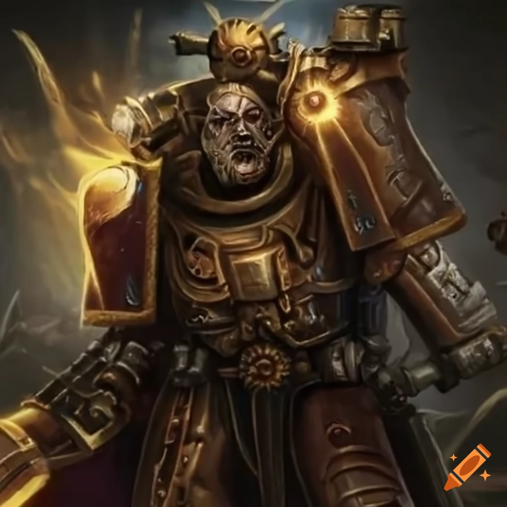 Warhammer mystic character with mechanical parts from Forge World