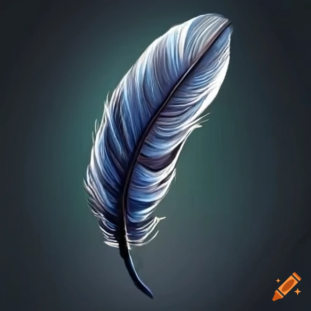 Realistic drawing challenge thumbnail featuring a feather