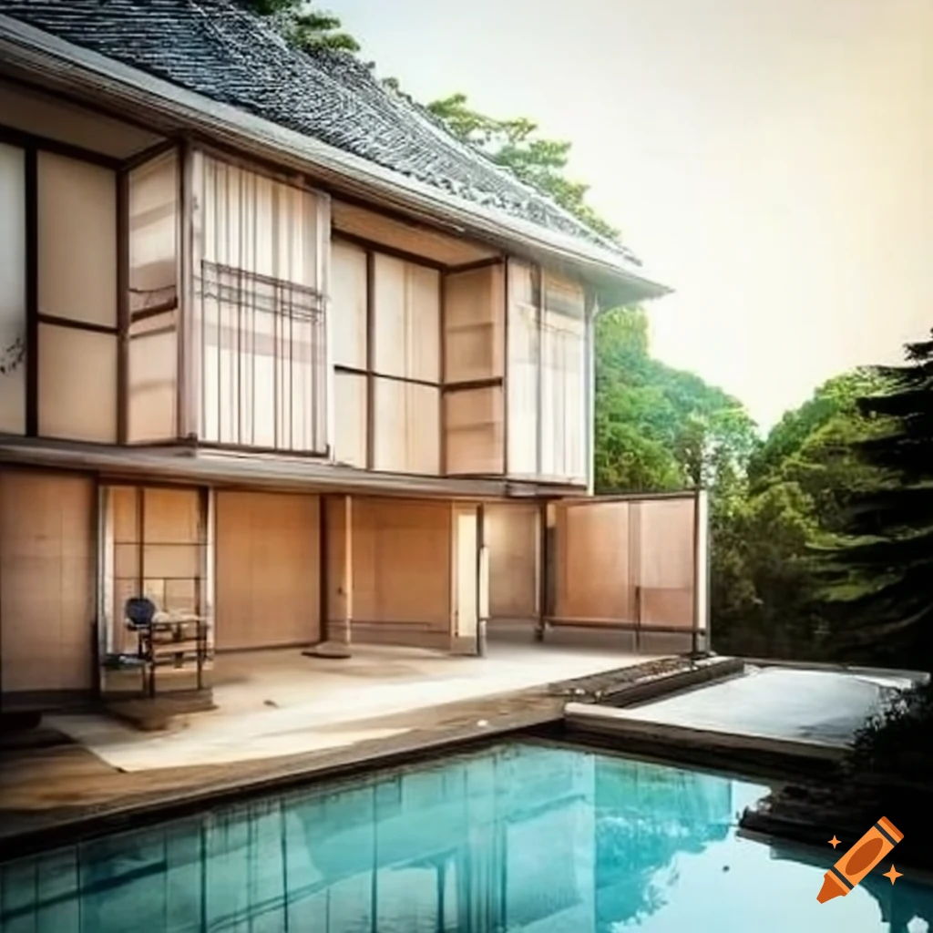 Traditional Japanese-style villa with a mix of French and Catalonian architecture