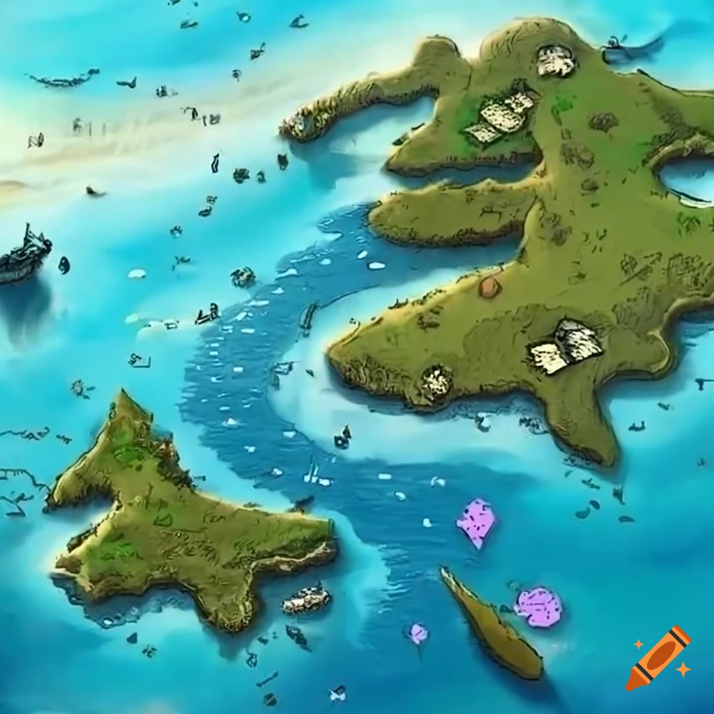 Map of a fantasy island