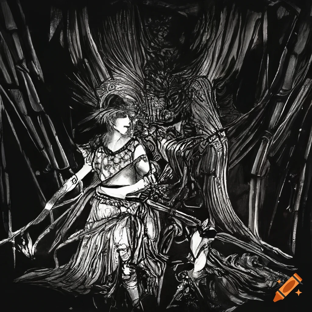 Epic battle of elegant warriors in a sunlit bamboo forest under a starry sky