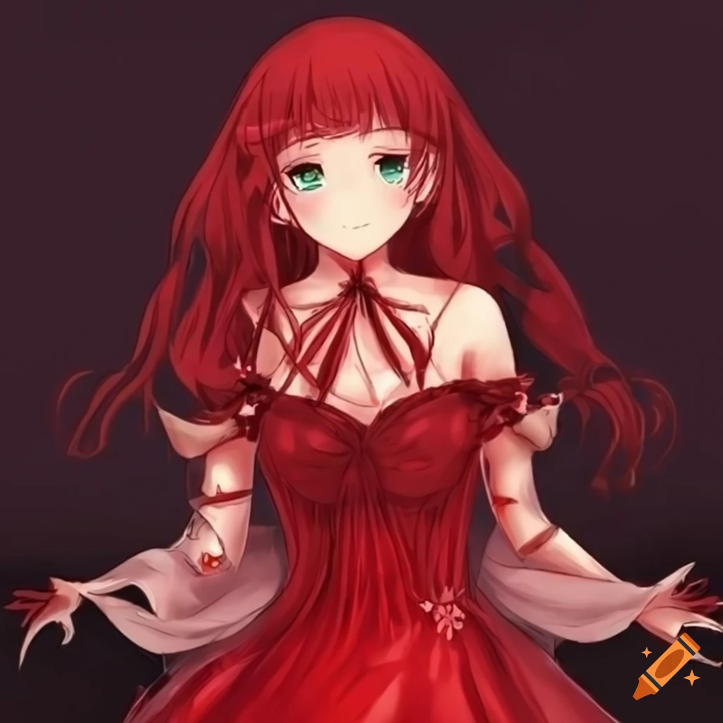 Anime girl in red princess dress on Craiyon Anime girl in red princess dress on Craiyon