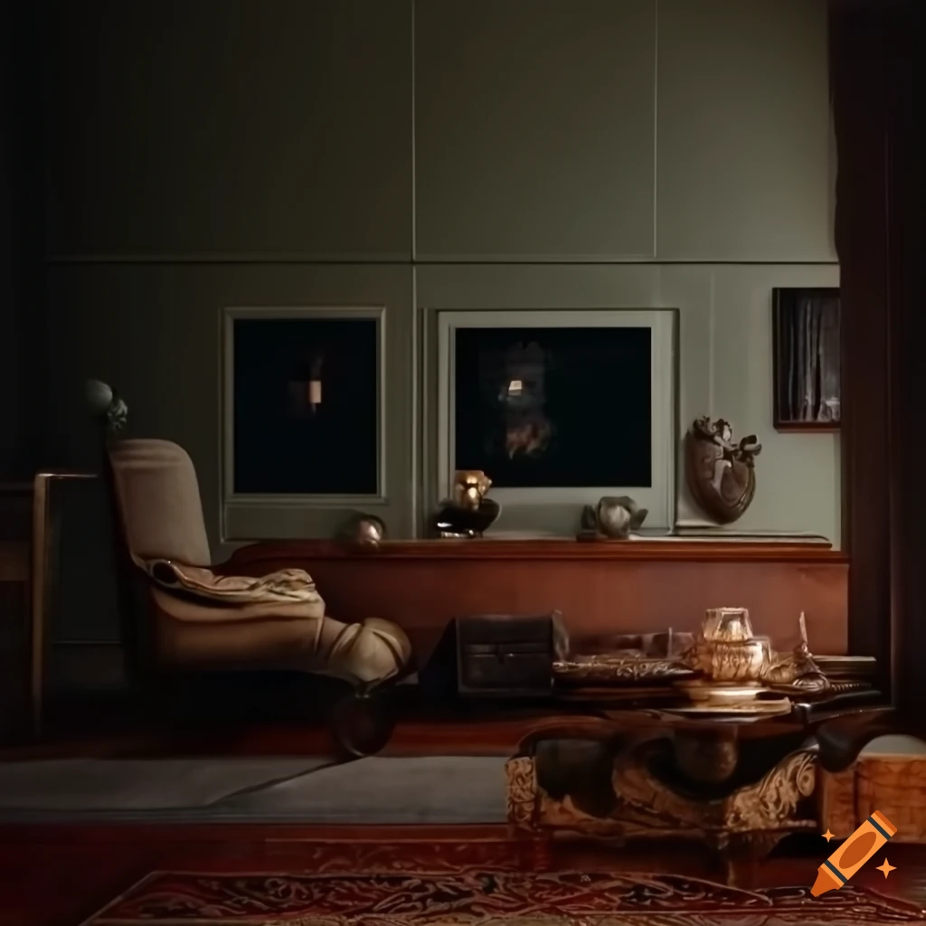 Vintage living room side view