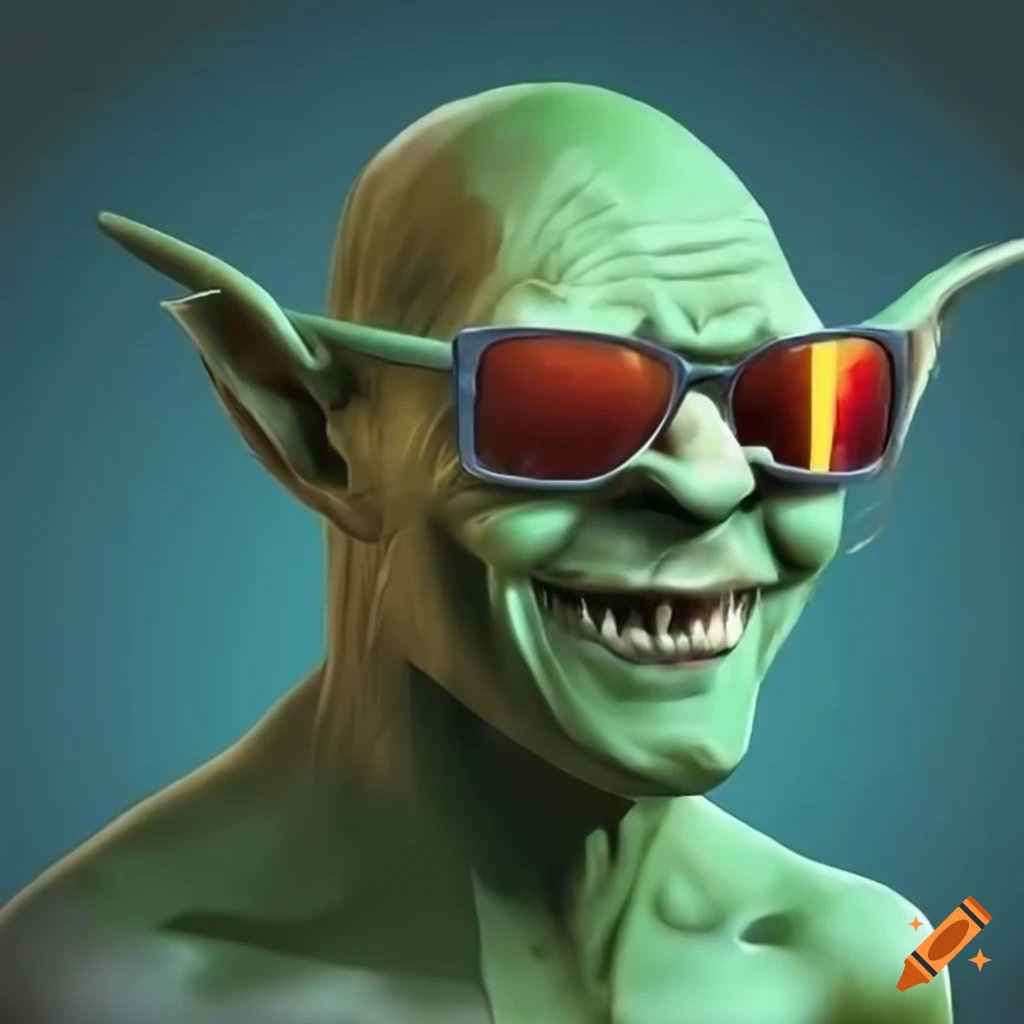 Cool goblin wearing sunglasses