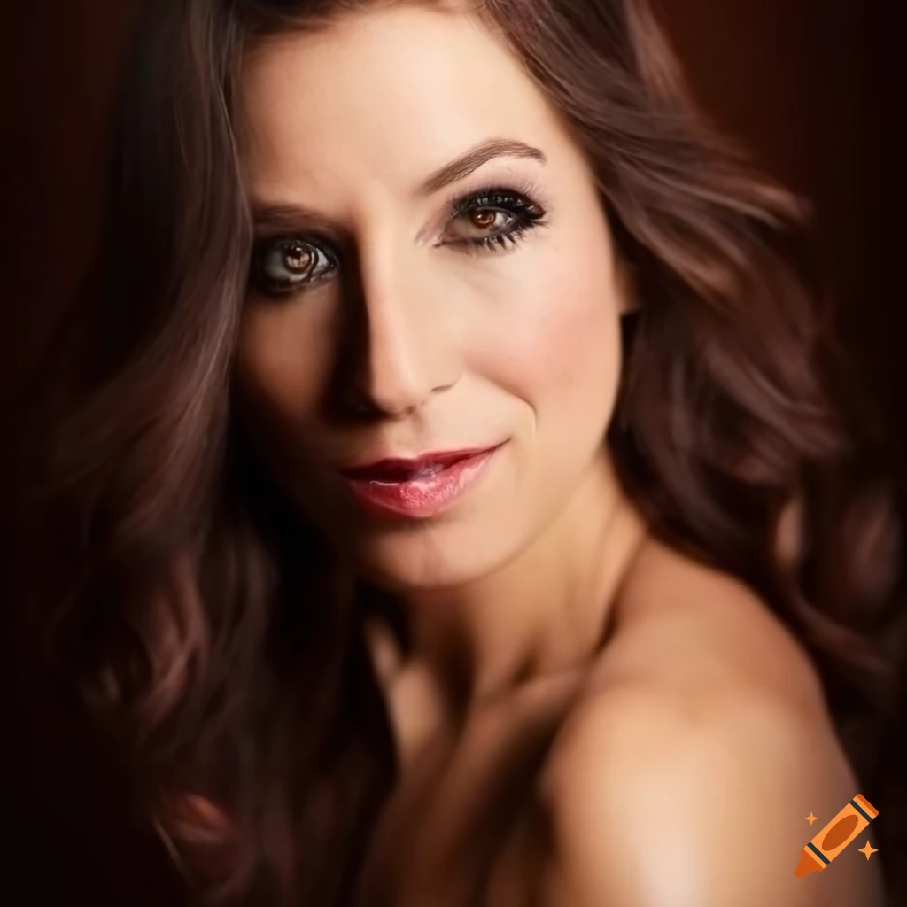 Closeup of Darya Folsom's face with brown iris in bright natural lighting