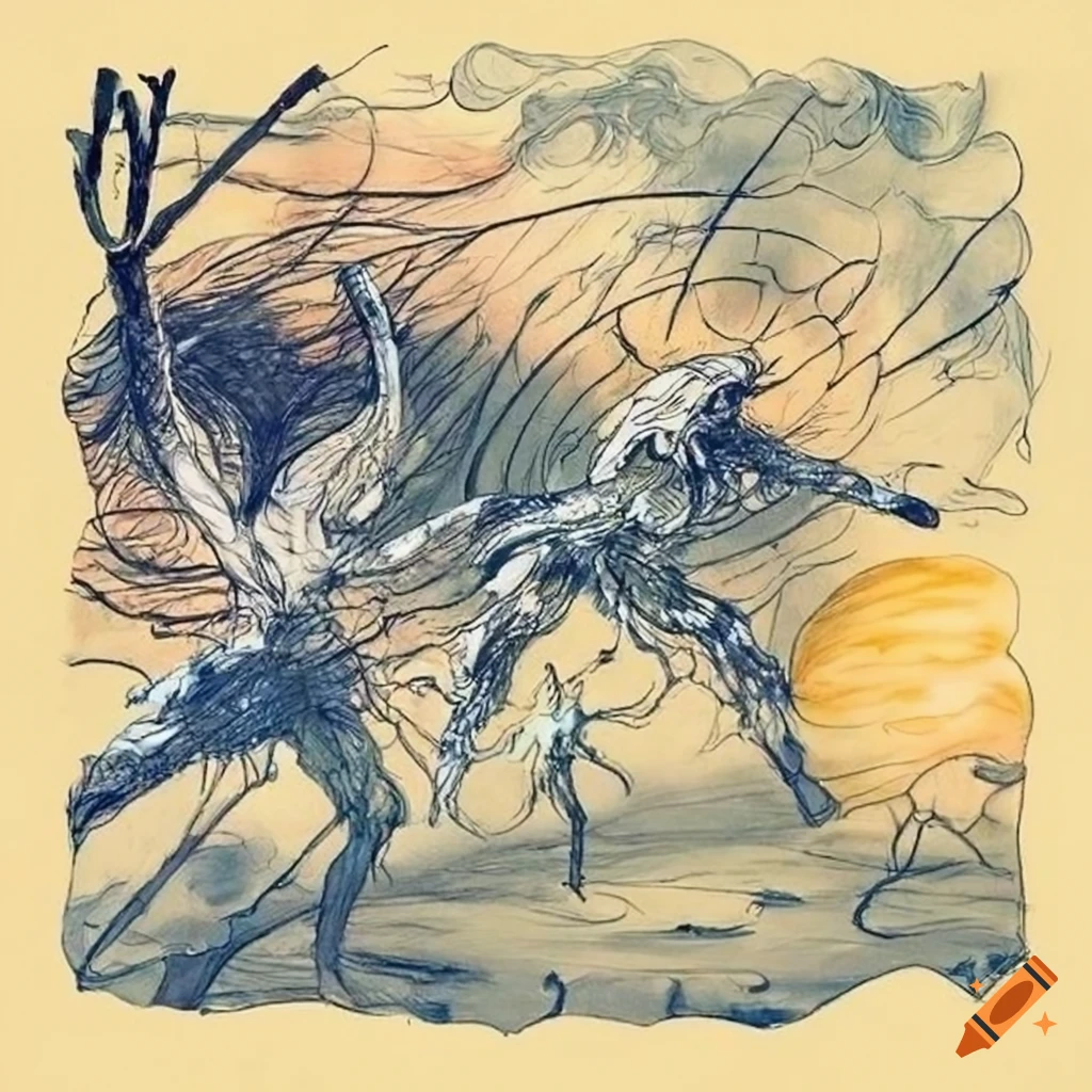 Epic battle of elegant warriors in a sunlit bamboo forest with stars and planets in the sky