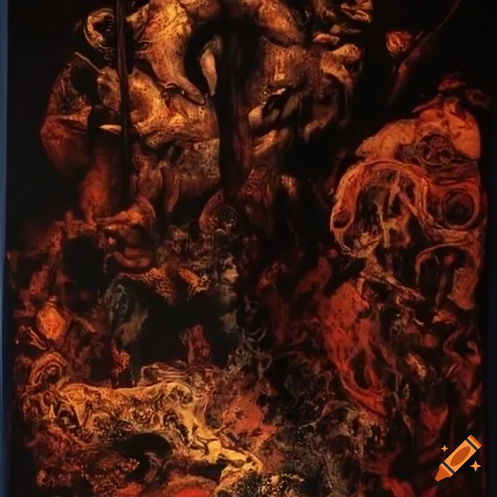 Baroque baron in a landscape reminiscent of dark esoteric art styles