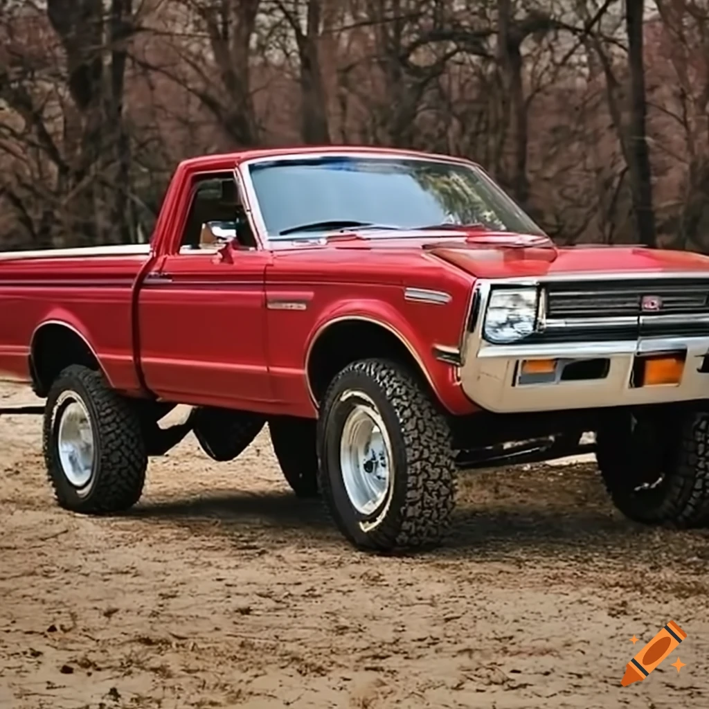 Vintage style fusion of 1983 Toyota Pickup and 1968 Ford Mercury Cougar