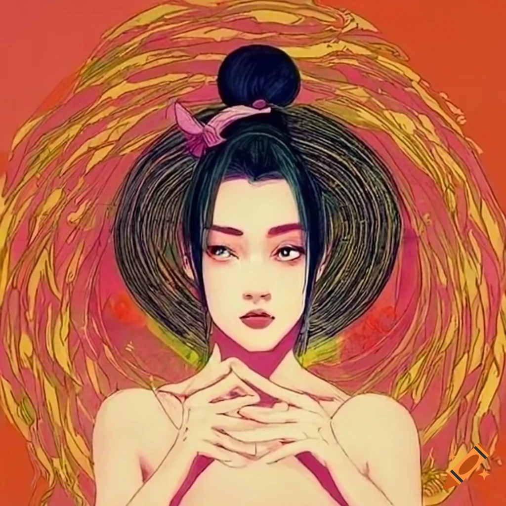 Abstract artistic representation of feminine and masculine energy ...