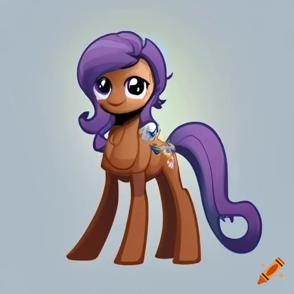 Brown pony with white mane and tail in Friendship is Magic style