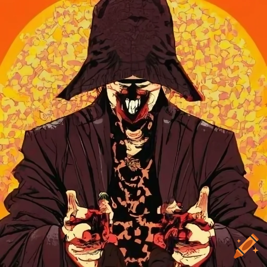 Hacker trapped in the Matrix in Ukiyo-e style artwork