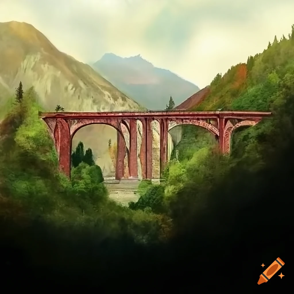 Garabit Viaduct crossing valleys in France