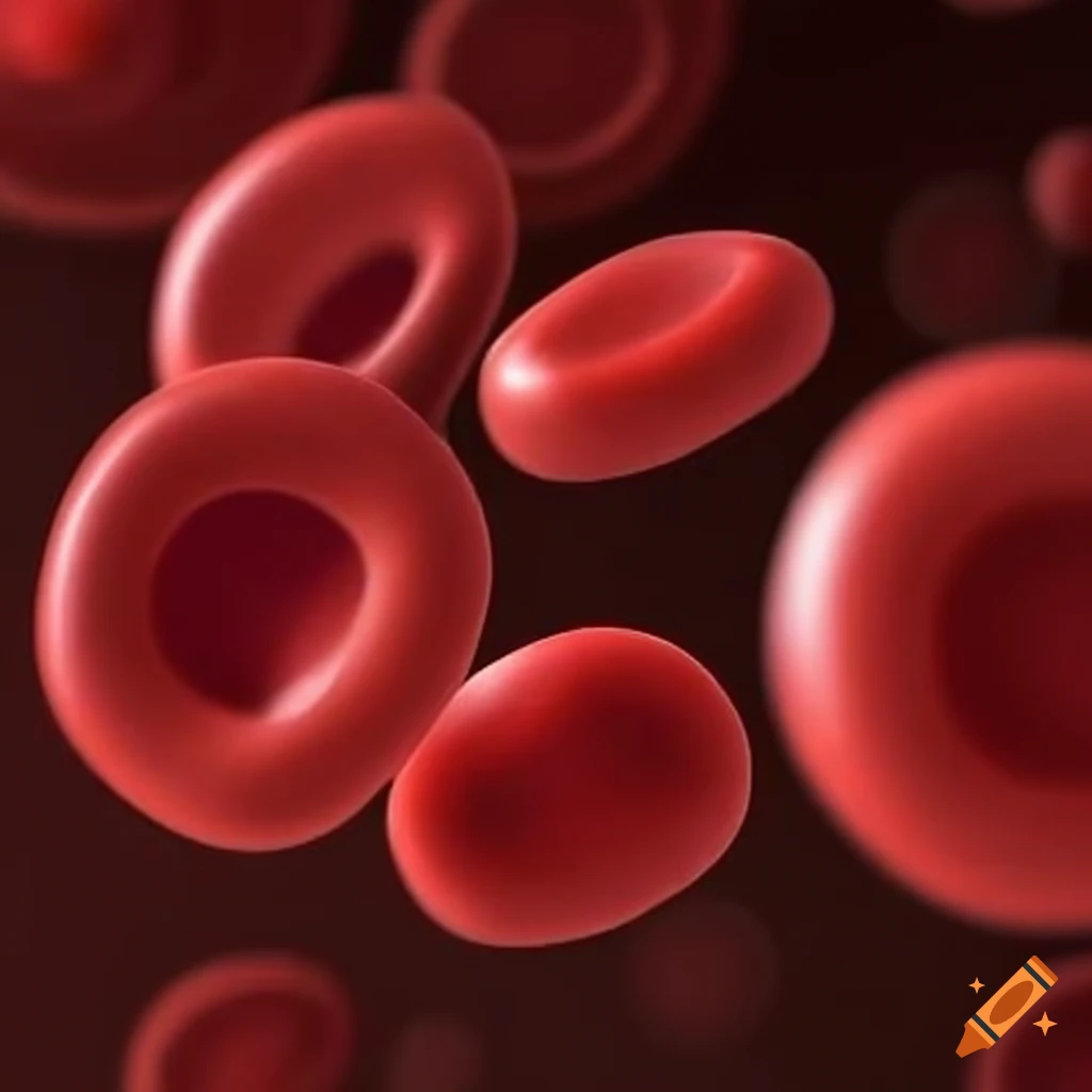Red blood cells and platelets under a microscope