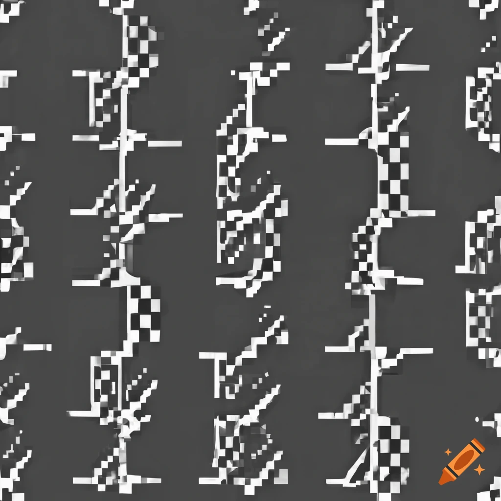 Geometric pattern of rectangles in black and white colors