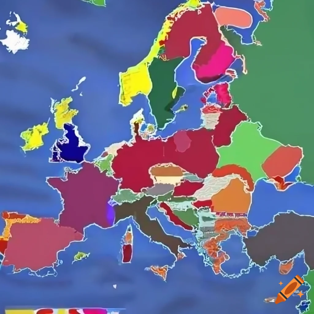 Map of European countries