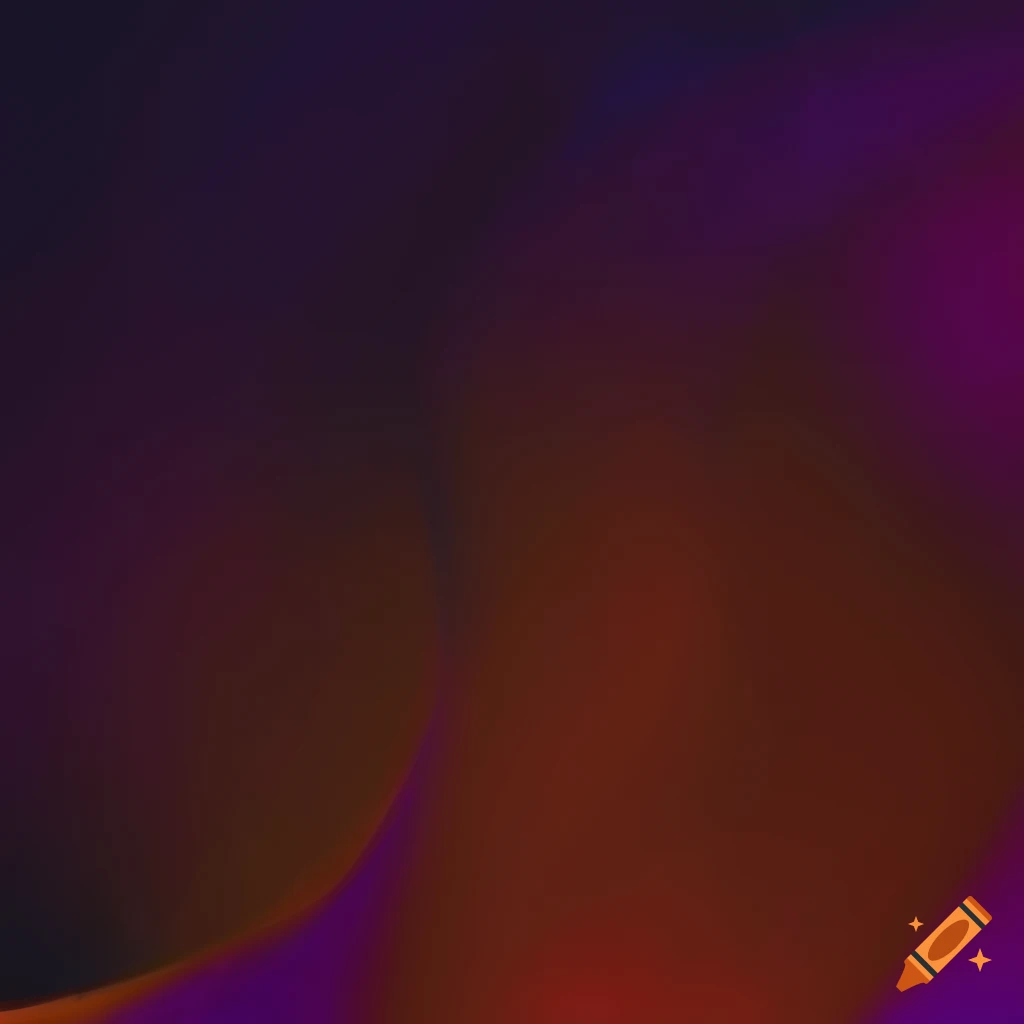 Abstract dark purple orange black grainy gradient background with ...