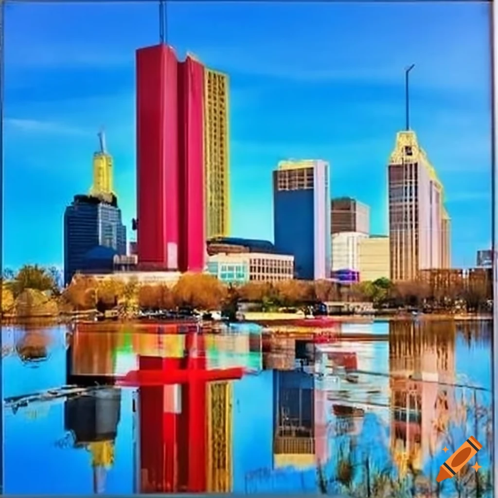 Colorful postcard of China city in Texas