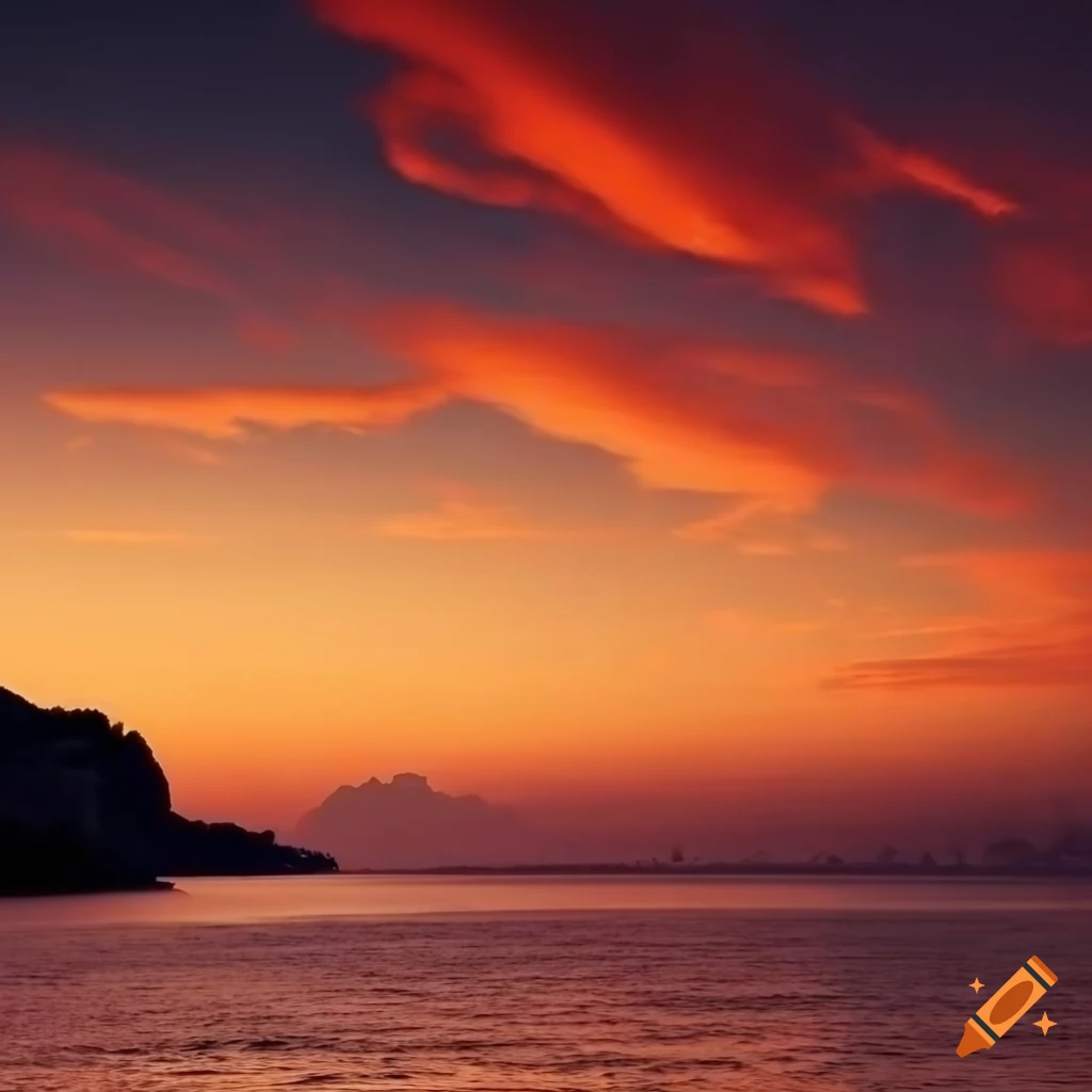 Sunset over Sorrento, Italy