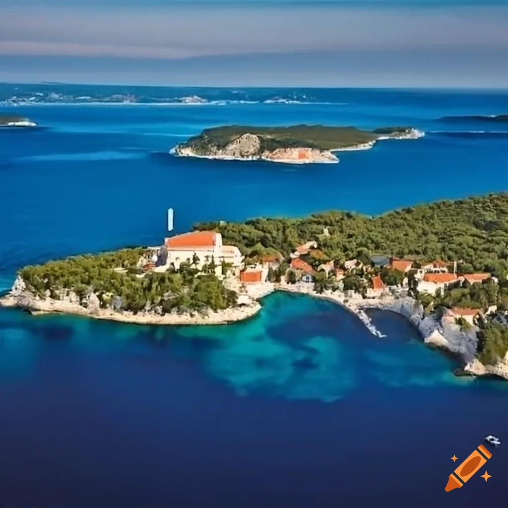 View of Croatian islands