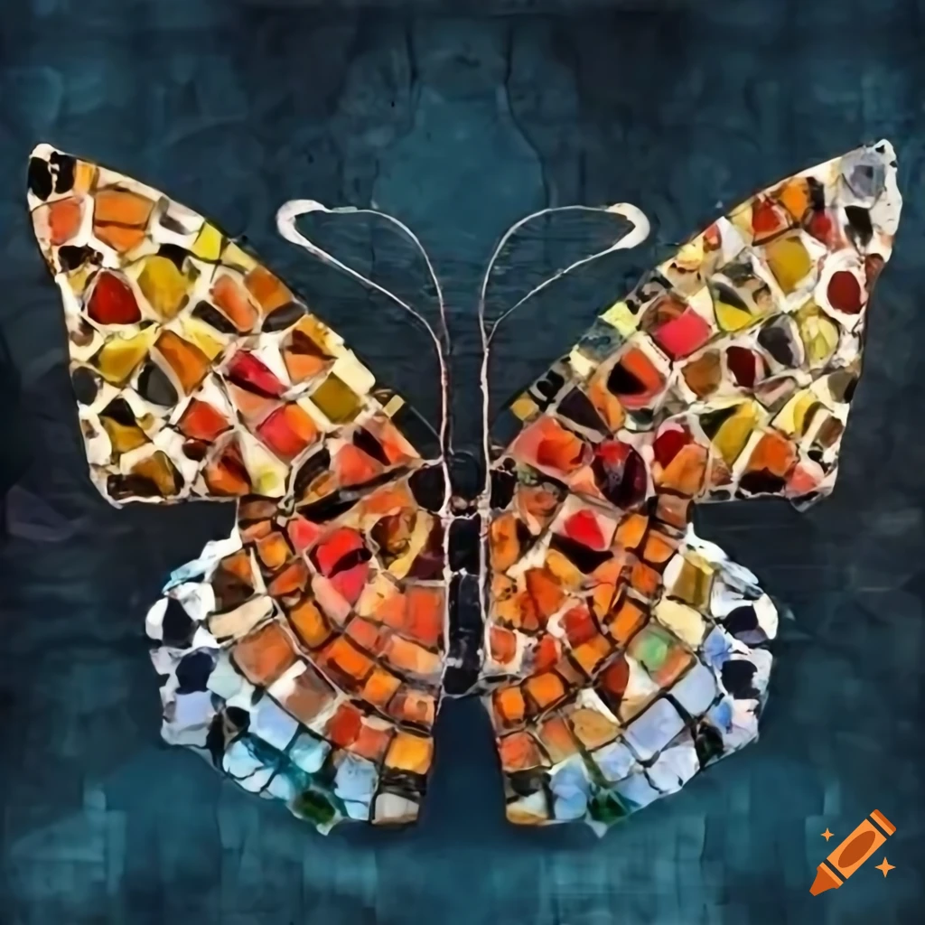 Mosaic butterfly