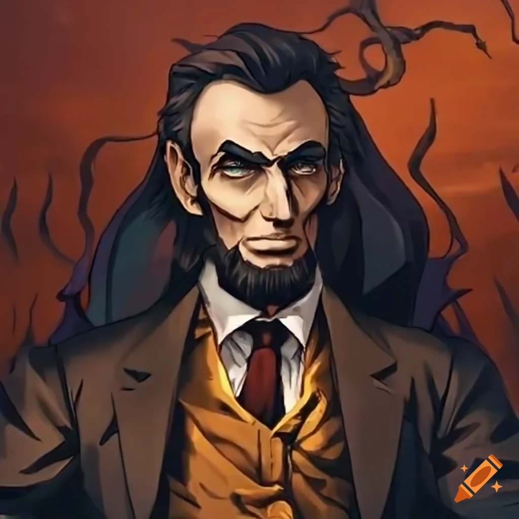 Abraham Lincoln in a Castlevania setting