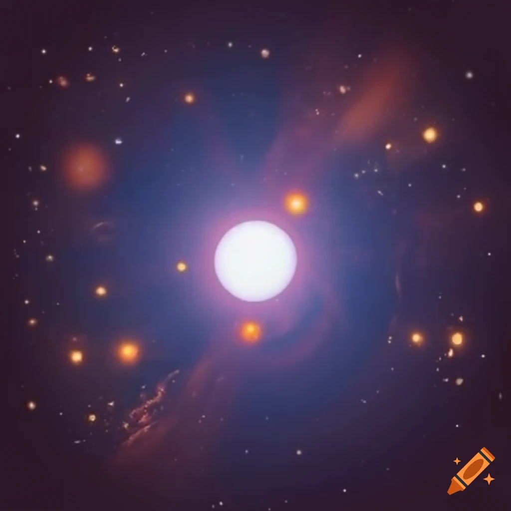 Bright sun in outer space