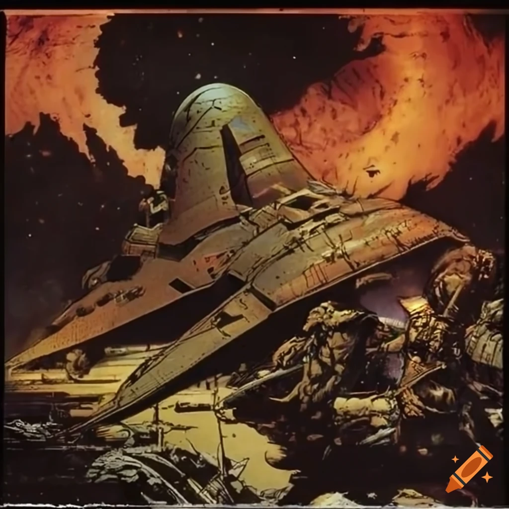 Massive cosmic machines in a futuristic industrial setting