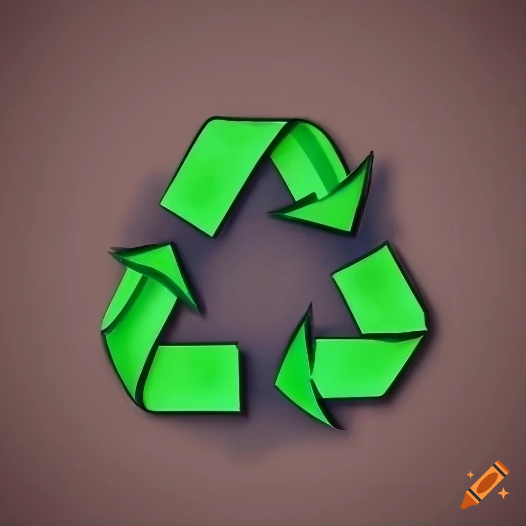 Green recycling logo and Schneider Electric text with cardboard in earthy tones