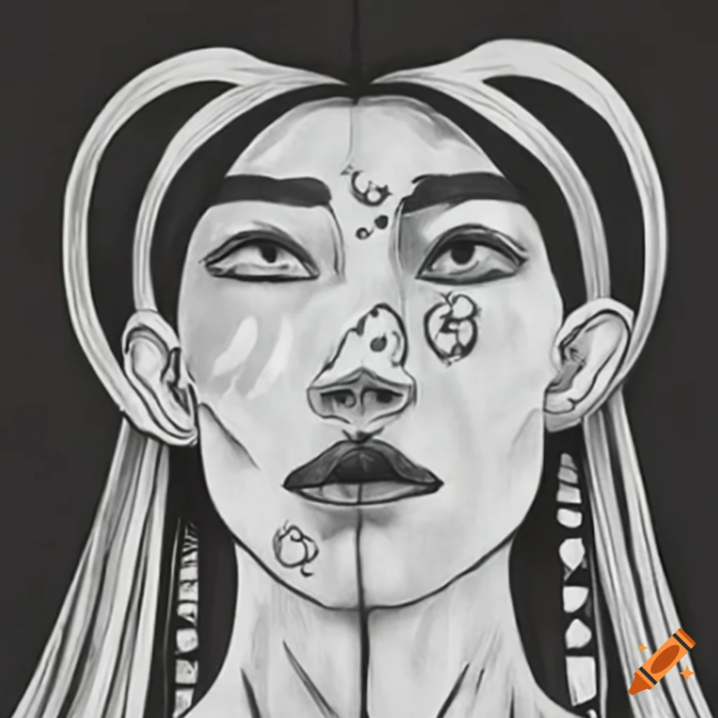 Abstract artistic representation of feminine and masculine energy ...
