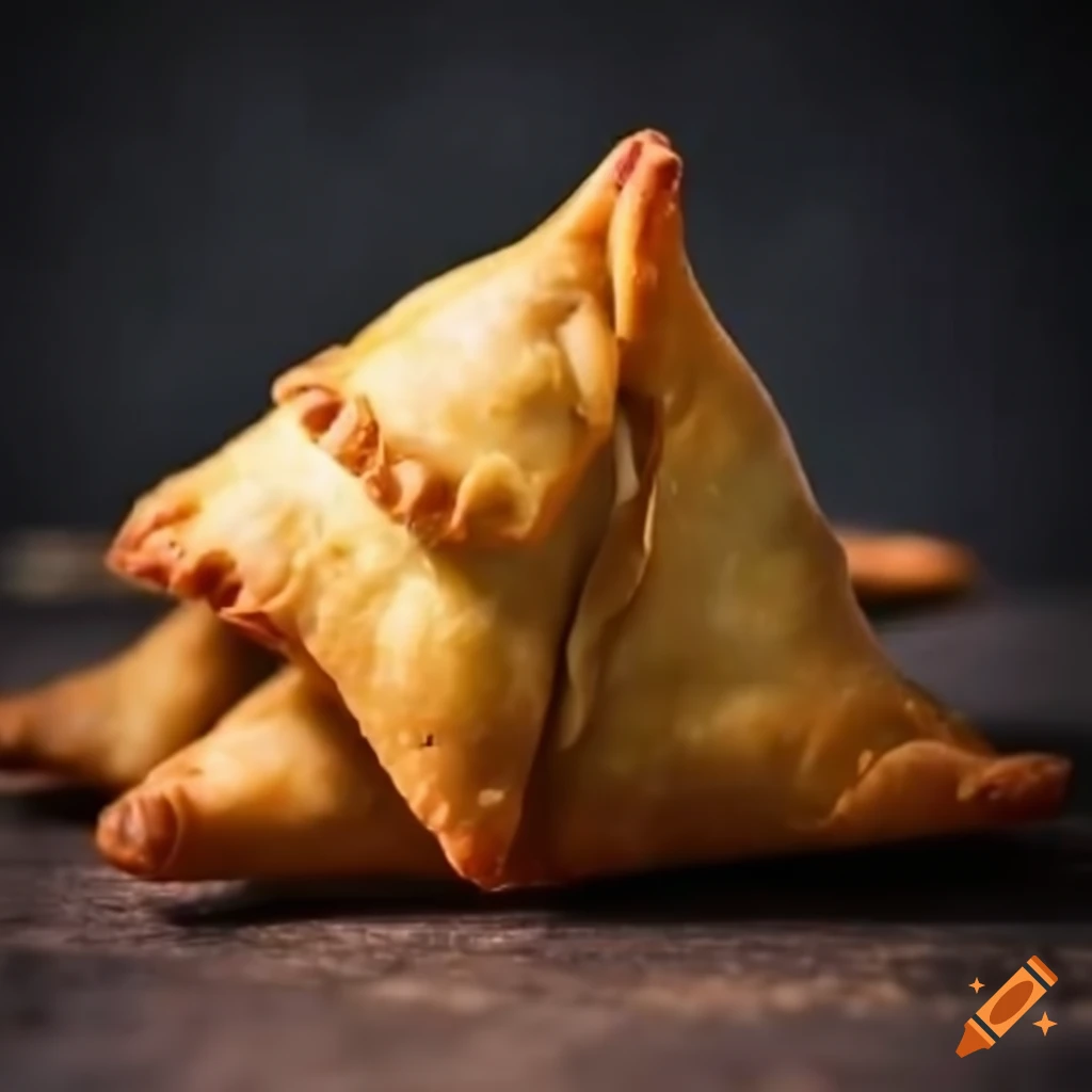 Samosa snack on a plate