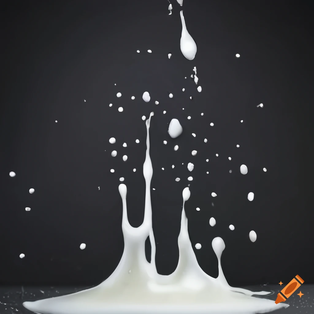 Yoghurt dripping with splash