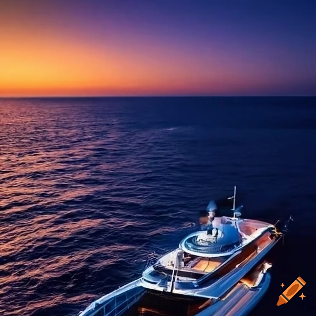 Wealthy man enjoying the view from a yacht in the 1990s