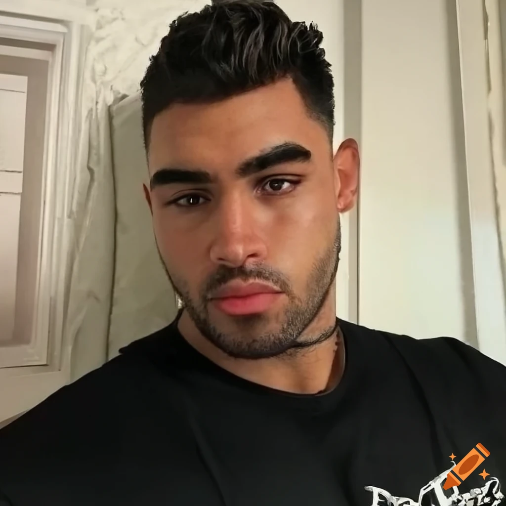 Rugged handsome man with a serious expression