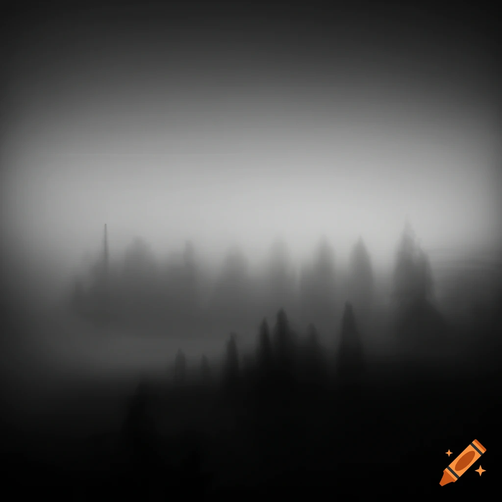 Foggy word 'Ann' in black and white