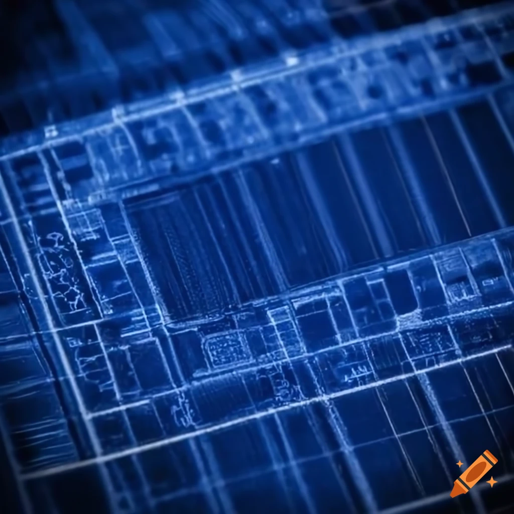 Blue blueprint design