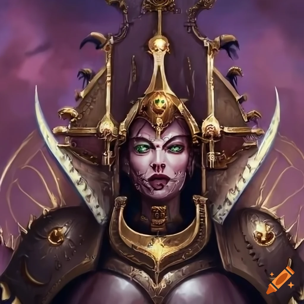 God Empress of Mankind from Warhammer 40k in a futuristic setting