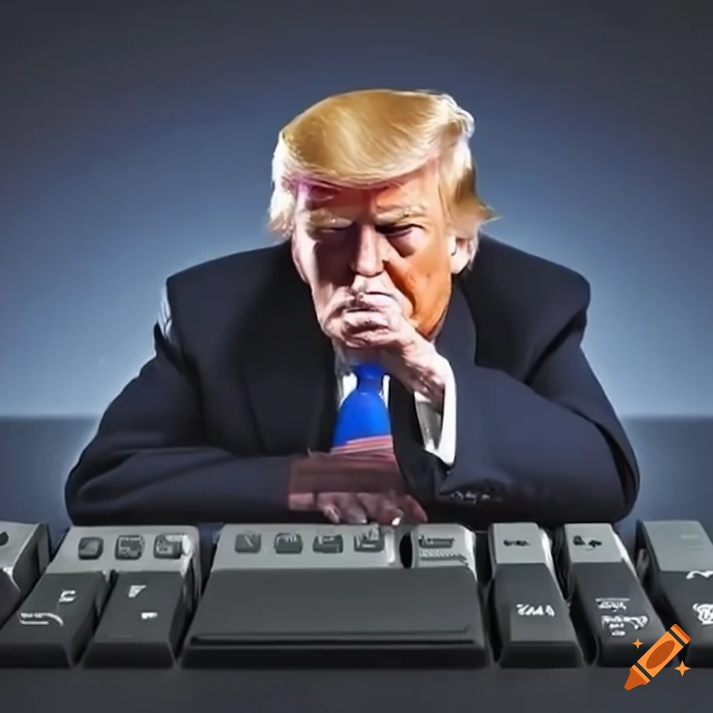 Man using a computer keyboard
