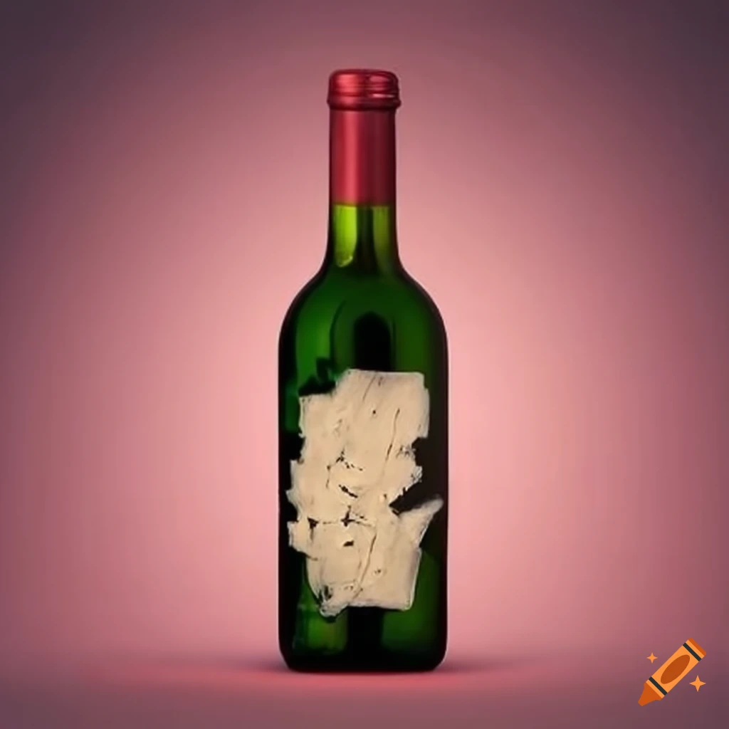 Cracked neck wine bottle