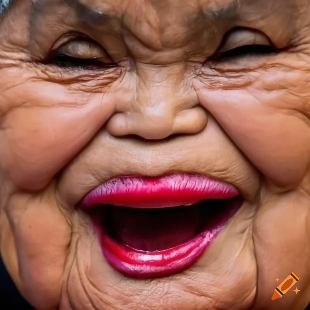 Happy smiling elderly Asian woman with green attire