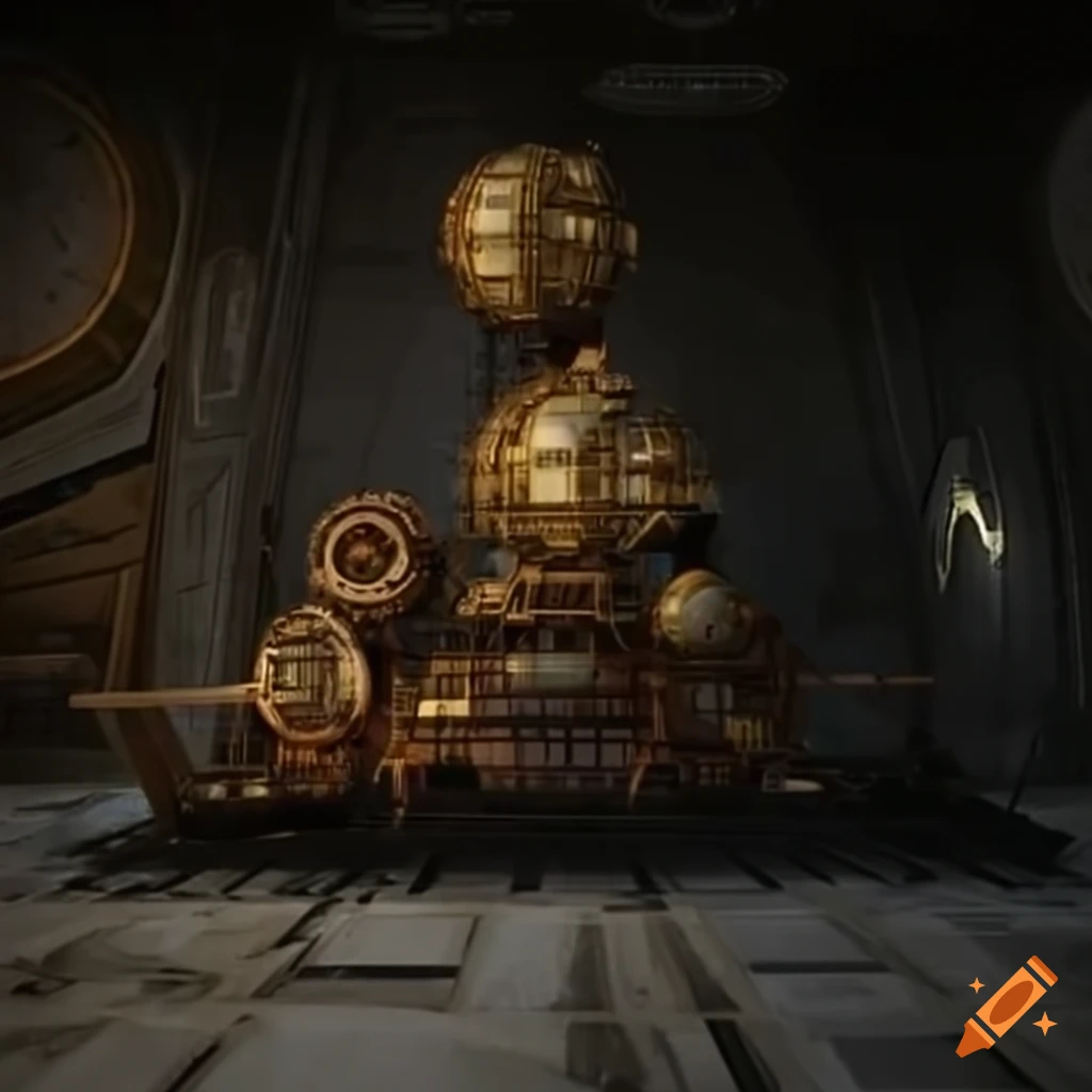 Gigantic steampunk interstellar spacecraft