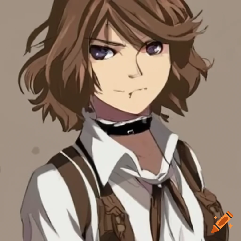 Anime gunslinger girl in wild west setting with button-up shirt