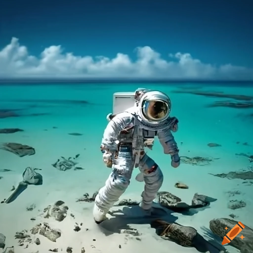 Apollo astronaut on a Maldives island