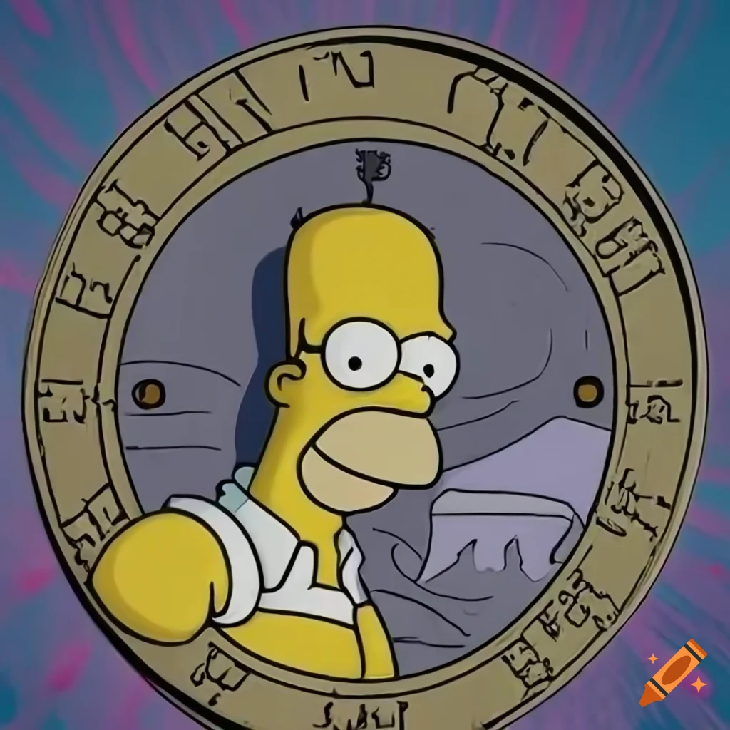 Simpsons crypto token logo design