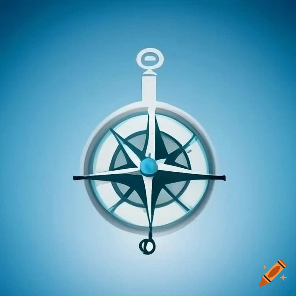 Vector illustration of a compass