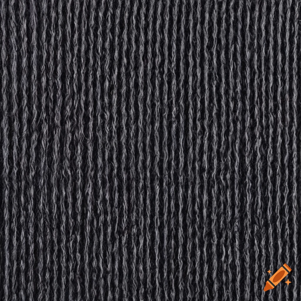 Black Rib Knit material swatch