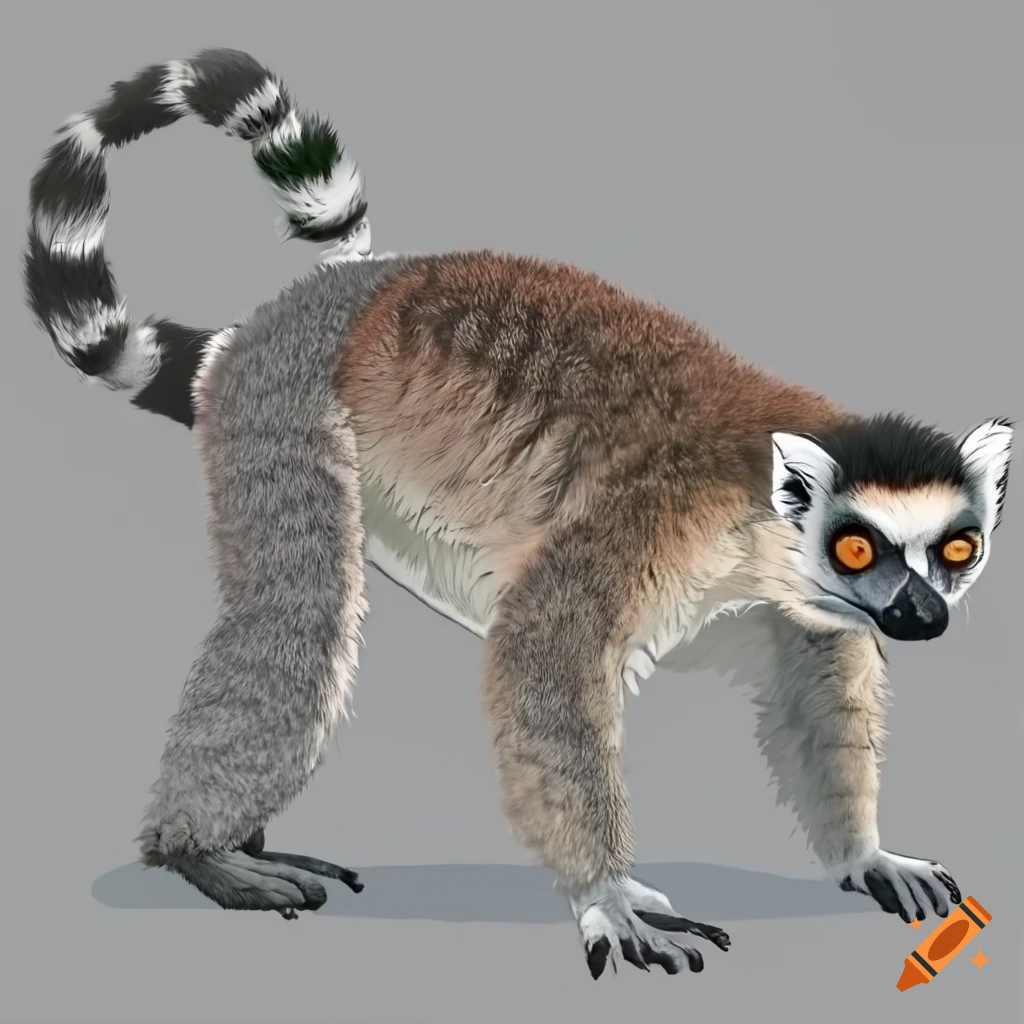 Ring-tailed lemur full body