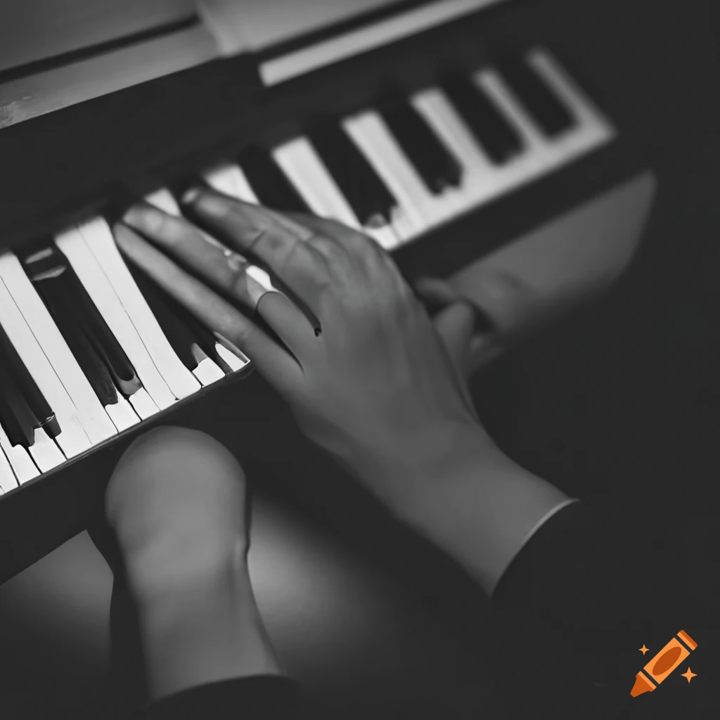 Fingers playing the piano