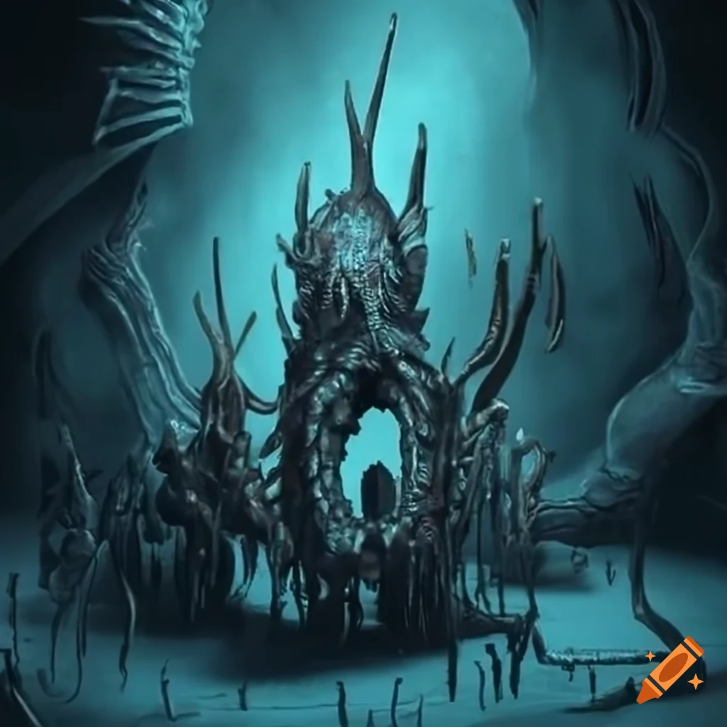 Phyrexian character with added metallic features